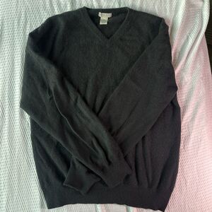Oliver Perry Sweater Mens Small Black 100% Cashmere Crewneck Pullover Soft